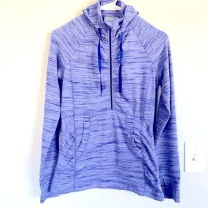 Athleta Half Zip Hoodie Top, Blue, Size XS